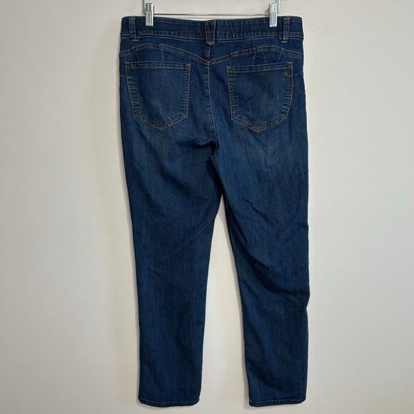 Democracy Ab Solution Dark Wash Skinny Stretch Blue Denim Jeans Women’s Size 12 - Picture 4 of 6